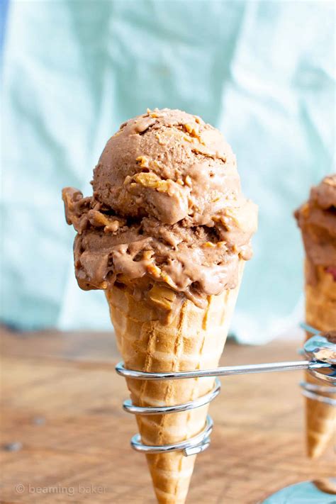 healthy  sugar added chocolate peanut butter ice cream vegan gf