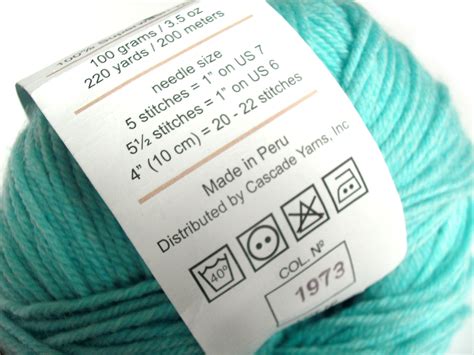 number   yarn label  freshstitches