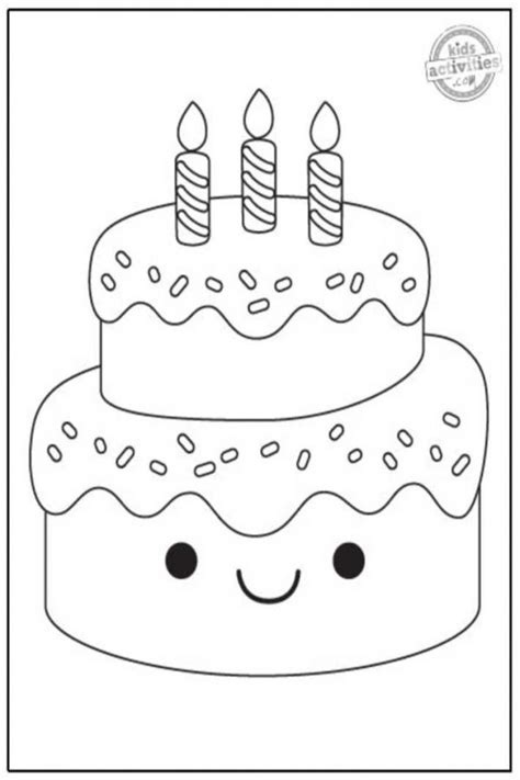 funnest  birthday cake coloring pages kids activities blog