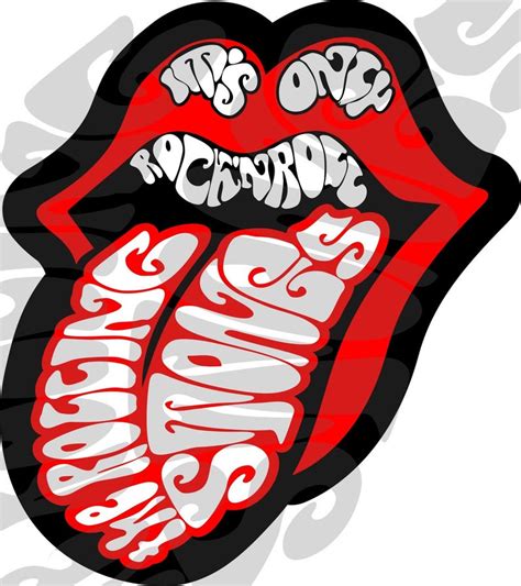 rolling stones svg tongue psychedelic logo   etsy lengua stone green day band