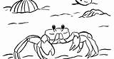 Crab Ghost Coloring Drawing Easy Template Sketch Getdrawings Blue sketch template