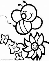 Bee Coloring Pages Bees Honey sketch template