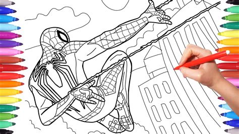 spider man ps videogame  coloring pages   draw spiderman