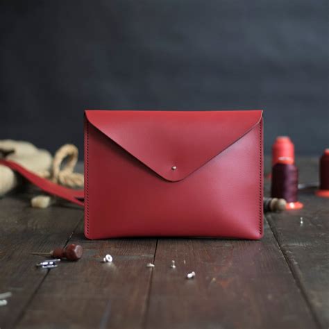 standard leather envelope clutch bag  leather satchel  usa