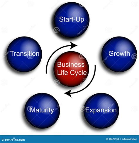 business life cycle diagram royalty  stock  image