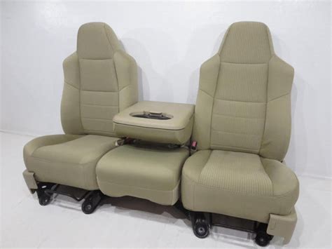replacement ford super duty   oem cloth seats camel tan    stock