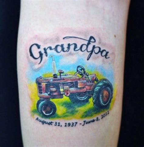 farmall tractor tattoo remembrance tattoos farm tattoo dad tattoos