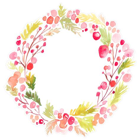 christmas wreath background svg file watercolor christmas wreath