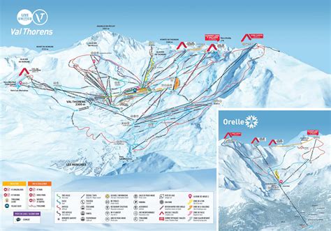 val thorens piste map plan  ski slopes  lifts onthesnow
