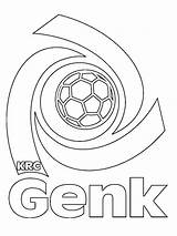 Genk Krc Leukekleurplaten Kolorowanka Kleurplaten Kleur Ladnekolorowanki Belgische Voetbalclubs één Koninklijke sketch template