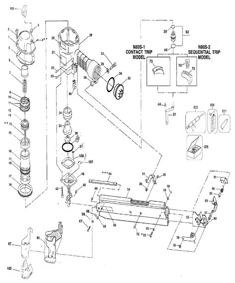 buy bostitch ns replacement tool parts bostitch ns diagram