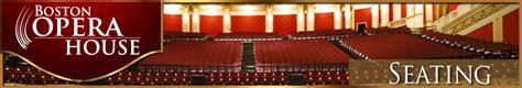 boston opera house seating chart  seat numbers