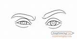 Eyes Drawing Draw Step Line Eye Raised Expressions Eyebrow Highlights sketch template