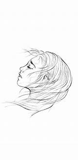 Closed Eyes Girl Drawing Fine Chelsea Kuran Instagram Line Eye Illustration sketch template