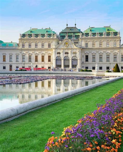 belvedere palace vienna austria  beautiful gardens beautiful