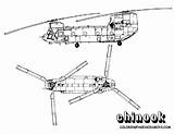 Chinook Helicopters sketch template