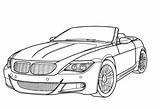 Pages Car Coloring Bmw Drawings Kids M6 Cars Visit Simple sketch template