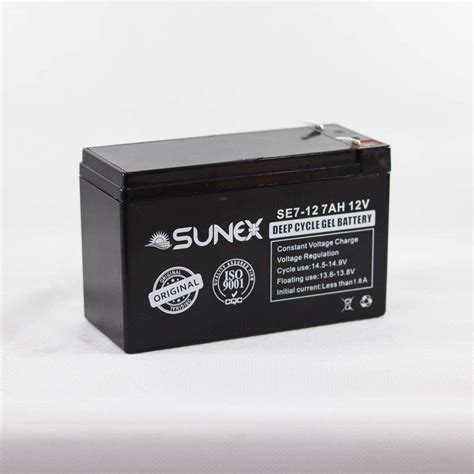 Sunex 7ah 12v Rechargeable Vrla Lead Acid Battery Solar Gel Battery