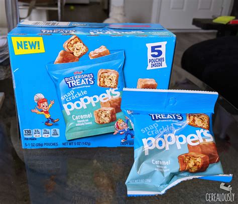 review rice krispies treats caramel snap crackle poppers cerealously