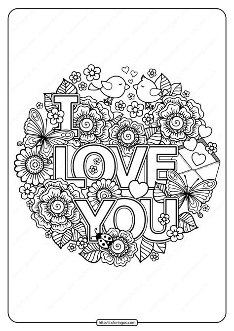 printable  love   coloring page valentine coloring pages love