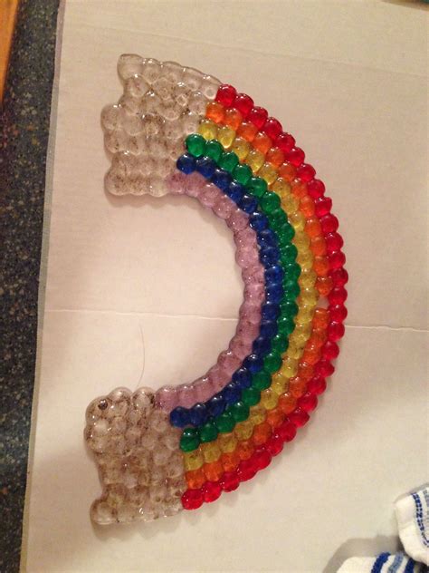 melted beads rainbow craft