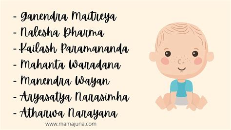 contoh nama anak unik  bayi laki laki  bahasa sansekerta