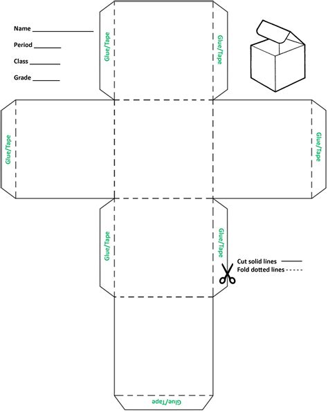 cube template google search paper box template box template