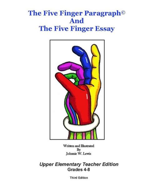 finger paragraph    finger essay upper elem teach