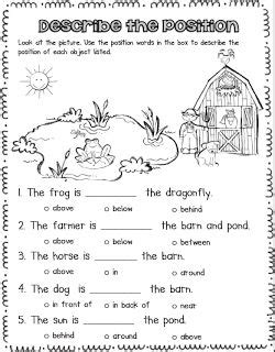 pin  whitney eisenhauer  school science preposition worksheets