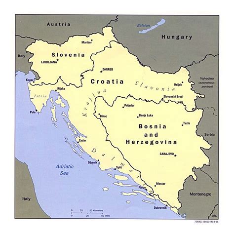 detailed political map   western  yugoslav republics