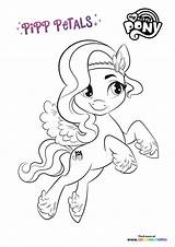 Pony Pipp Generation Petals Starscout Jumping Izzy sketch template