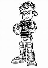 Baseball Catcher Coloring Player Cartoon Pages Clipart Mlb Drawing Cliparts Kid Cute Players Clip Volleyball Getdrawings Library Kids Choose Board sketch template