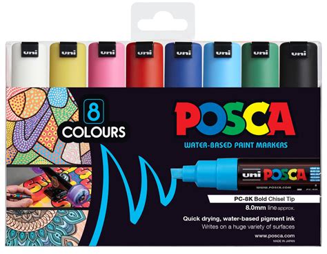 uni posca colour marker sets paint markers  art scene