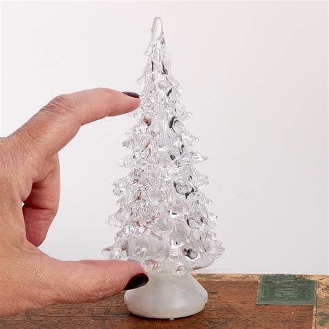 miniature acrylic christmas tree  color change led lights trees