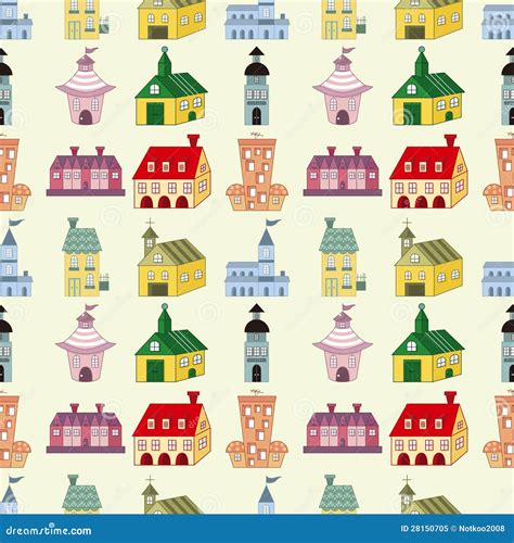 seamless house pattern stock vector illustration  fashion