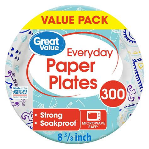 great  everyday paper plates    count walmartcom walmartcom