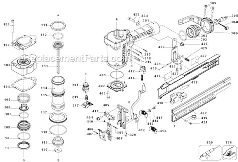 bostitch  parts list  diagram type  ereplacementpartscom