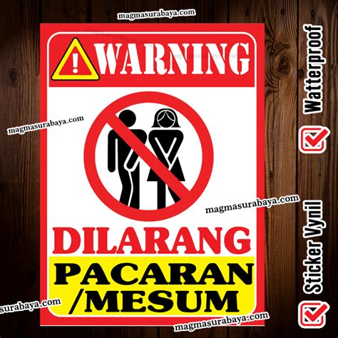 Stiker Dilarang Pacaran Mesum Lazada Indonesia