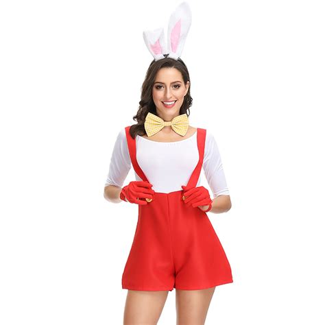 4pcs adorable women s bunny girl braces overalls halloween