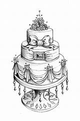 Cake Drawing Wedding Drawings Sketches Sketch Cakes Birthday Coloring Pages Pencil Clipart Dress Paintingvalley Clip Designs Kids Choose Board Bridal sketch template