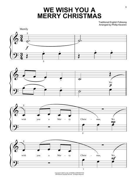 We Wish You A Merry Christmas Arr Phillip Keveren Sheet Music