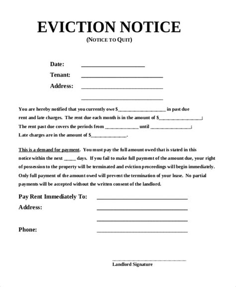 eviction notice template arizona