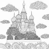 Moskau Moscou Abstraktes Illustration sketch template