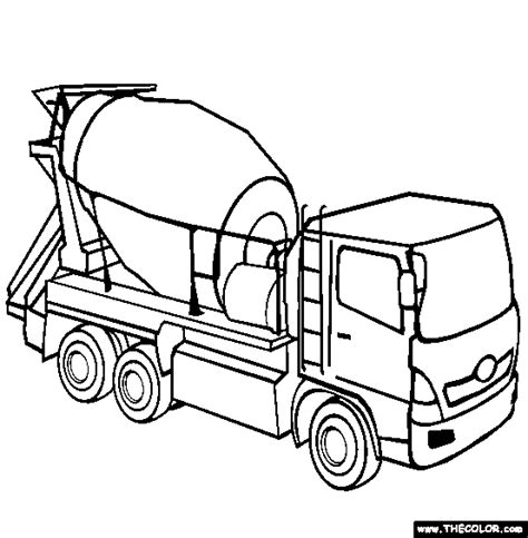 cement mixer coloring page