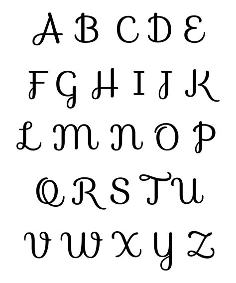 fancy letter  printable alphabet stencils template printable templates