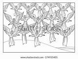 Choir Angels Christmas Coloring Story Shutterstock Template Sketch sketch template