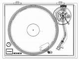 Turntable Outline sketch template
