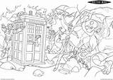 Coloring Who Doctor Pages Colouring Bbc Tardis Books Printable Sheets Popular Print Library Choose Board Blanket sketch template