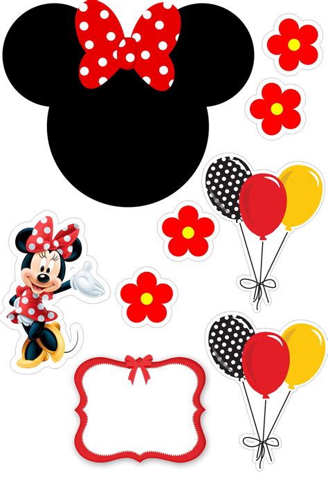 topo de bolo minnie vermelha para imprimir minnie mouse coloring my