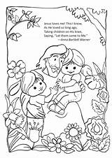 Jesus Loves Coloring Children Spend Coloringpages sketch template